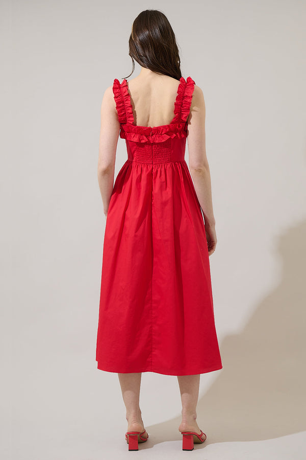 Sugarlips Beny Ruffle Midi Dress
