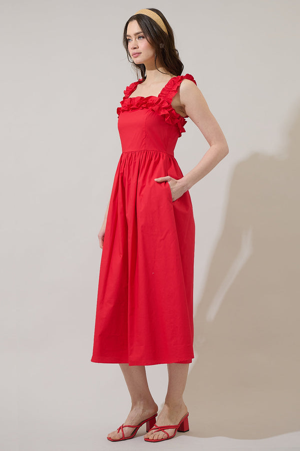 Sugarlips Beny Ruffle Midi Dress