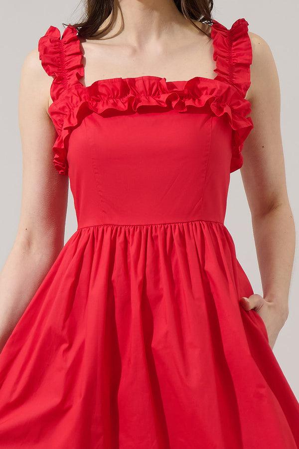 Sugarlips Beny Ruffle Midi Dress