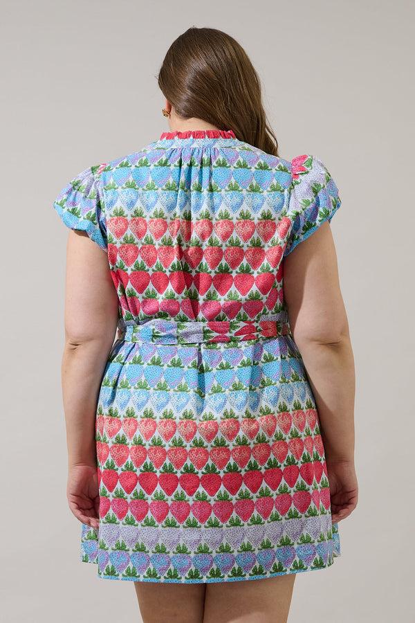 Sugarlips Berry Burst Orela Shift Mini Dress Curve