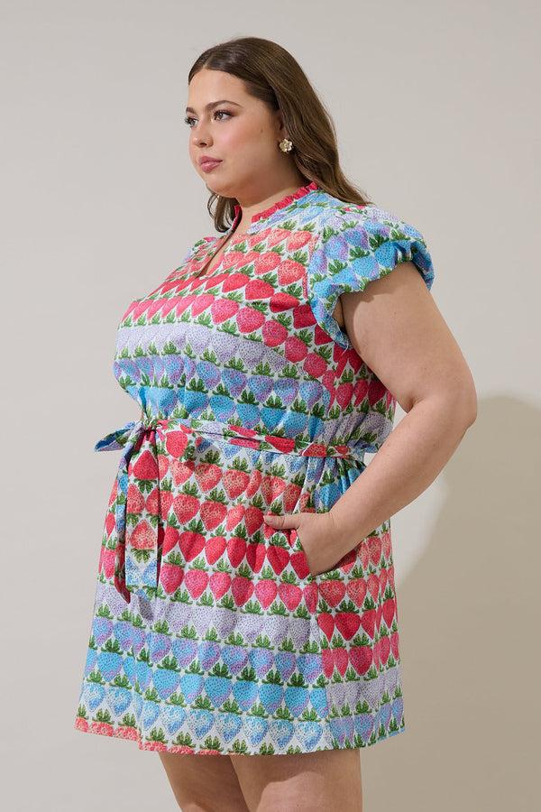 Sugarlips Berry Burst Orela Shift Mini Dress Curve
