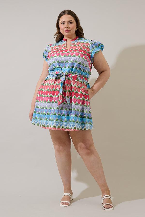 Sugarlips Berry Burst Orela Shift Mini Dress Curve