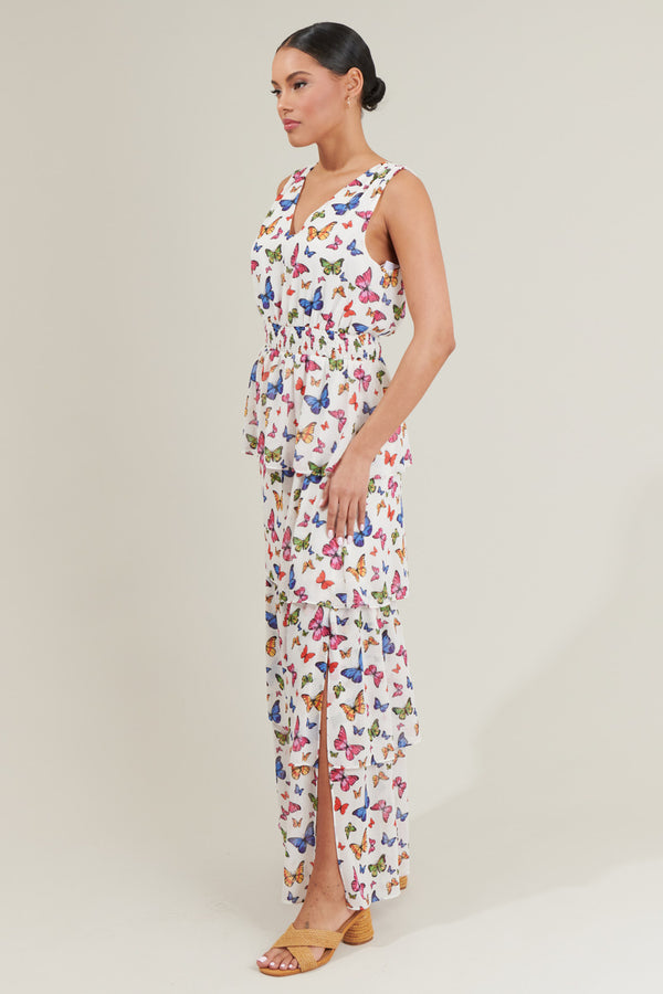 Sugarlips Bess Butterfly Tiered Maxi Dress