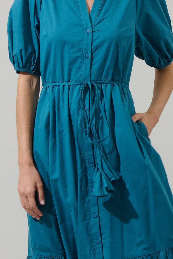 Sugarlips Beth Button Down Midi Dress