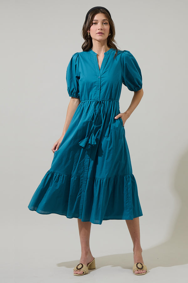 sugarlips Beth Button Down Midi Dress