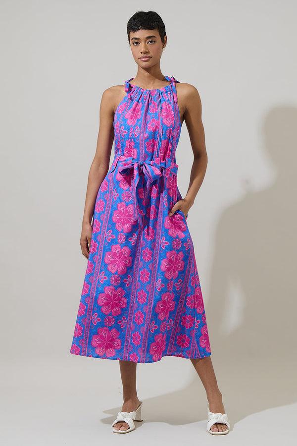 Sugarlips Bethel Floral Luvi Sleeveless Midi Dress