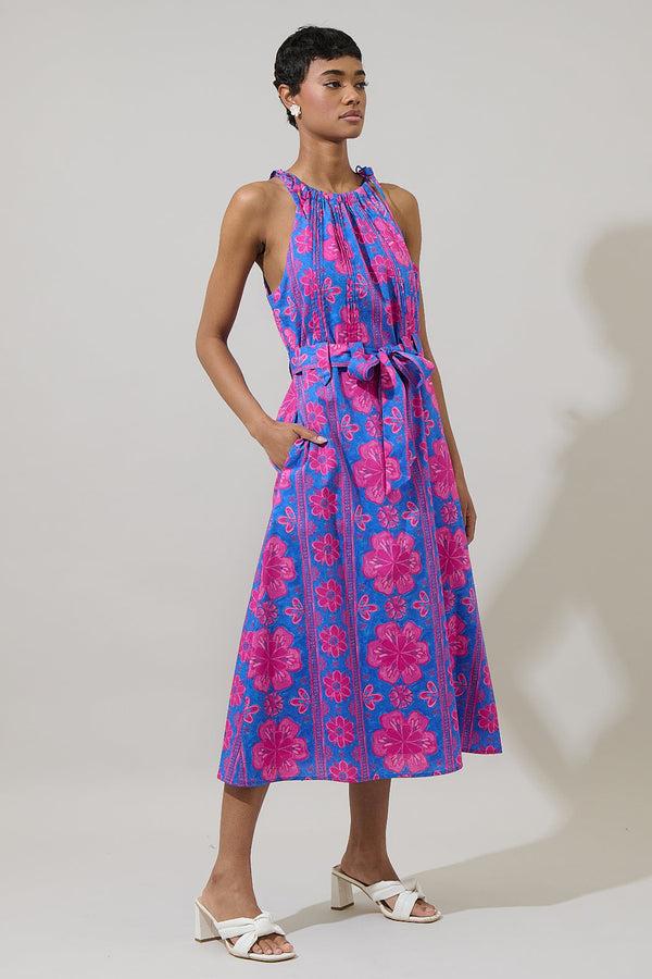 Sugarlips Bethel Floral Luvi Sleeveless Midi Dress