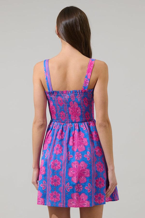 Sugarlips Bethel Floral Shelm Smocked Mini Dress