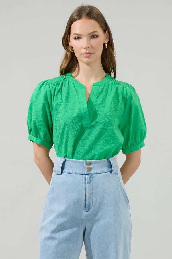 sugarlips Betsy Neli Split Neck Top