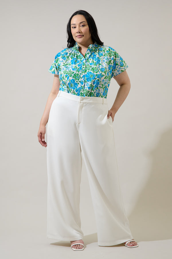 Sugarlips Bivore Floral Patma Mock Neck Top Curve