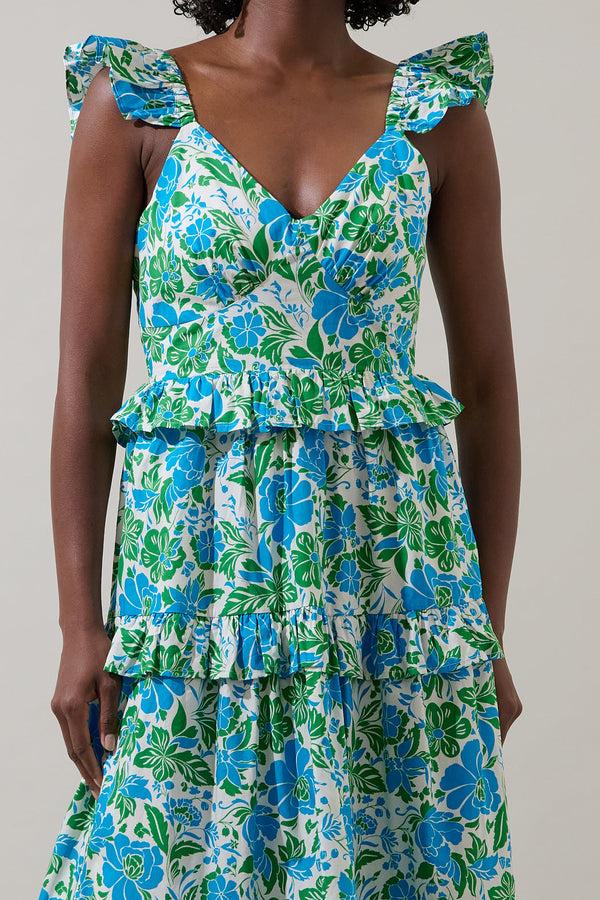 Sugarlips Bivore Floral Truth Tiered Maxi Dress