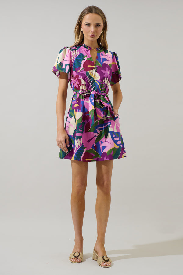 Sugarlips Blain Tropics Ema Shift Mini Dress