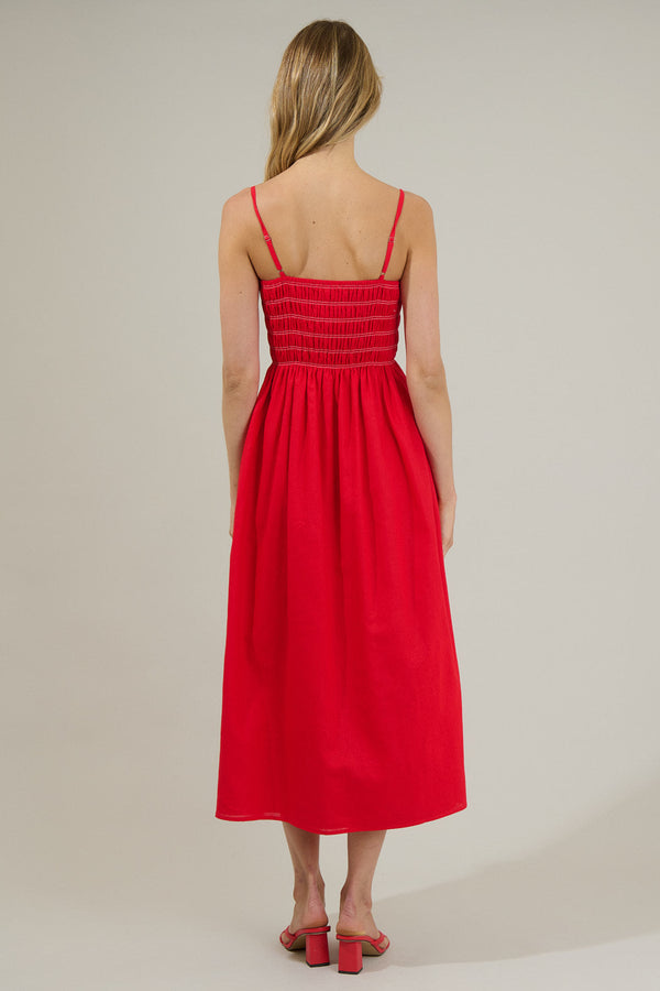 Sugarlips Blair Bartlett Smocked Midi Dress