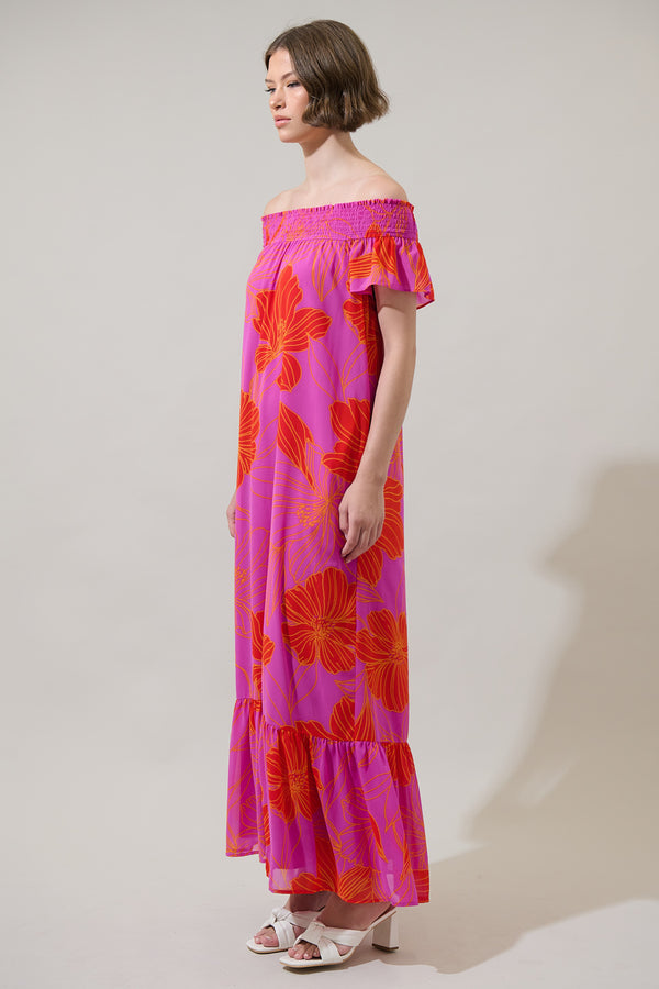 Sugarlips Blakeley Floral Jane Smocked Maxi Dress