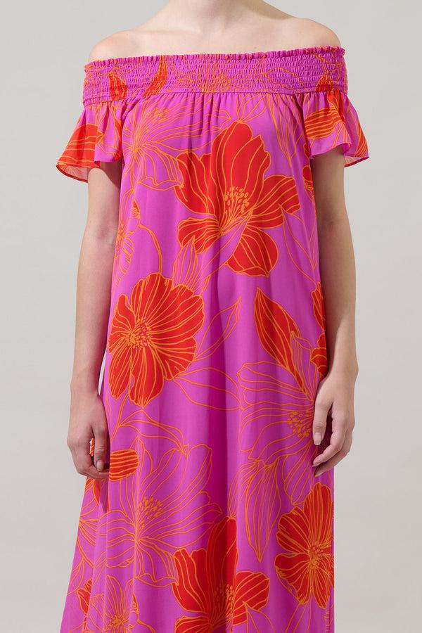 Sugarlips Blakeley Floral Jane Smocked Maxi Dress