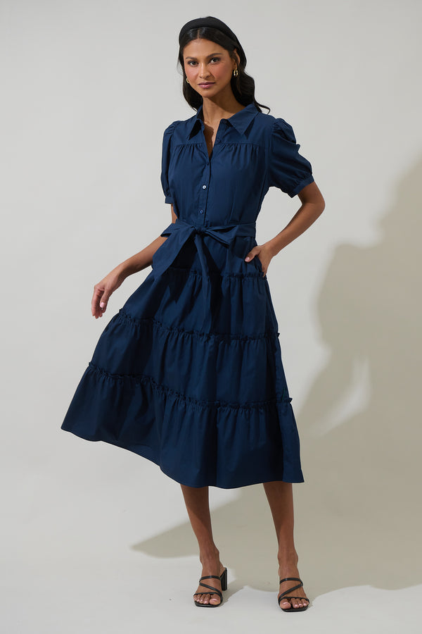 sugarlips Blate Tiered Midi Dress