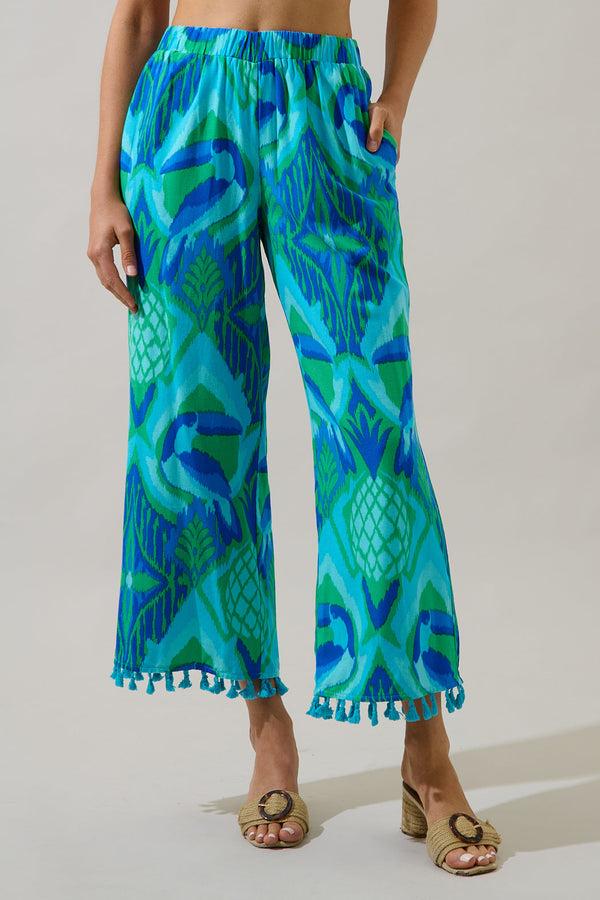 Sugarlips Blissy Tropical Hanie Flare Pants