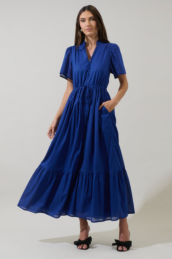 sugarlips Bluebell Button Down Maxi Dress