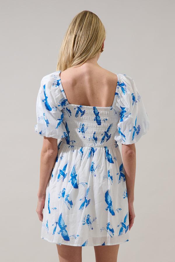 Sugarlips Bluebird Hailie Smocked Mini Dress