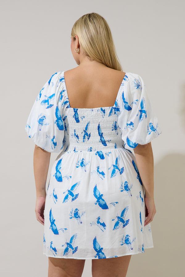 Sugarlips Bluebird Hailie Smocked Mini Dress Curve