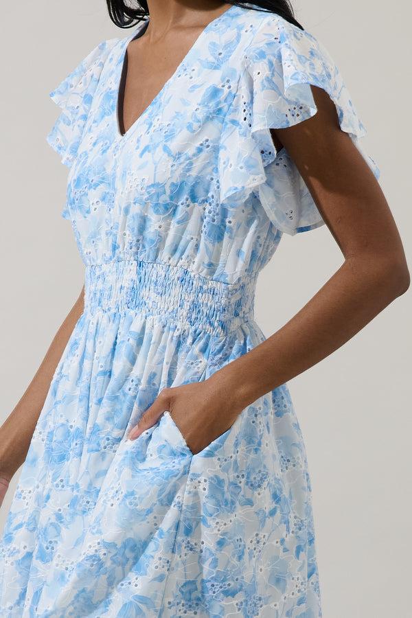 Sugarlips Boleta Eyelet Smocked Maxi Dress