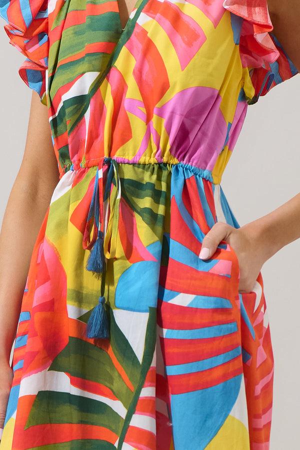 Sugarlips Breezy Palms Tiarna Ruffle Midi Dress