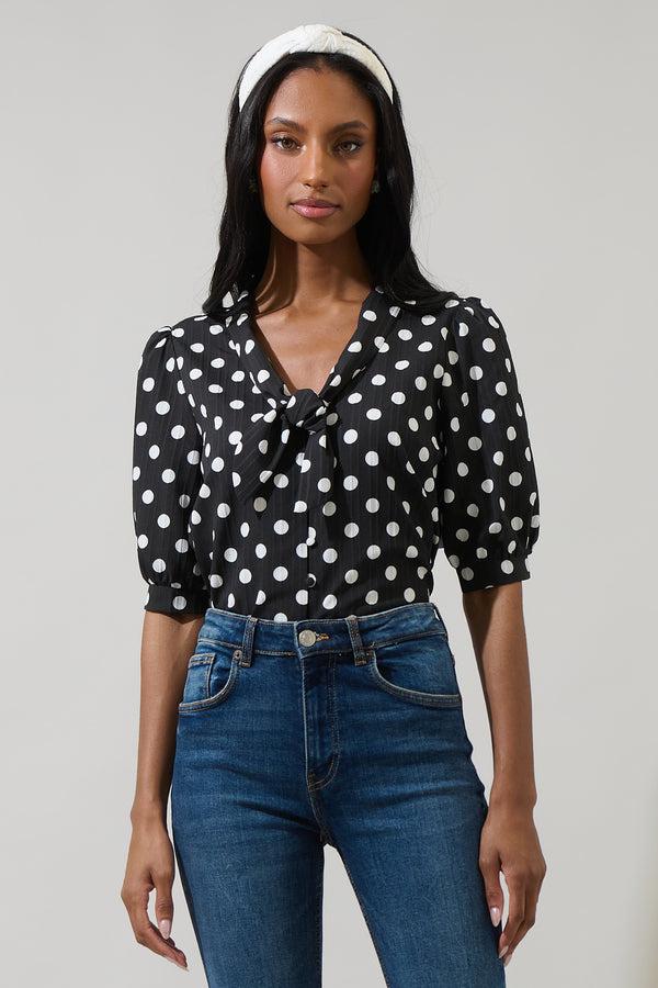 sugarlips Bremen Dot Conley Button Down Blouse