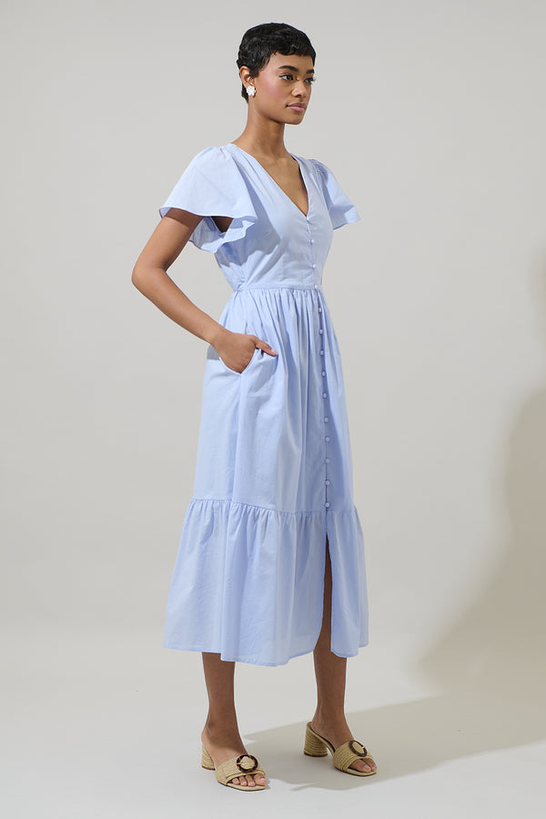 Sugarlips Brey Blissa Button Midi Dress