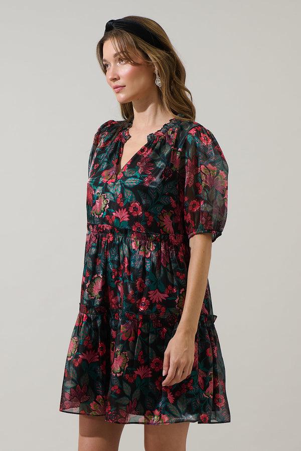 Sugarlips Briala Organza Islen Tiered Mini Dress