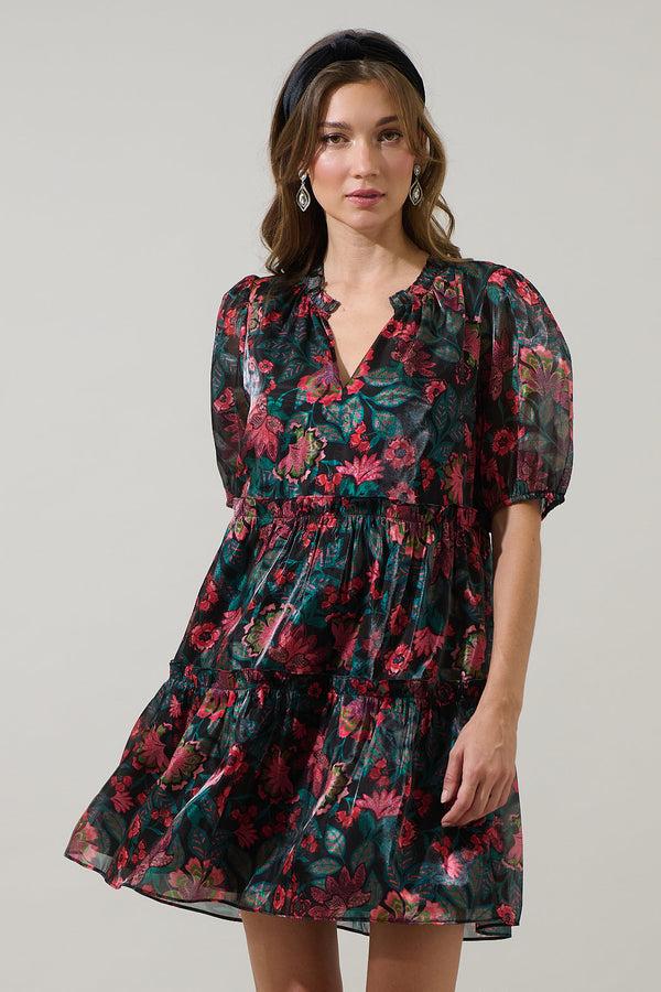 sugarlips Briala Organza Islen Tiered Mini Dress