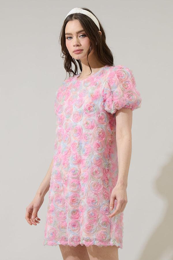 Sugarlips Brie Floral Luden Shift Mini Dress