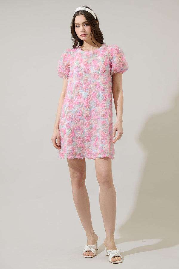 Sugarlips Brie Floral Luden Shift Mini Dress