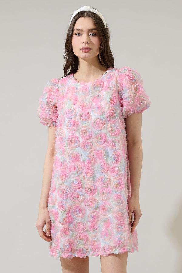 sugarlips Brie Floral Luden Shift Mini Dress