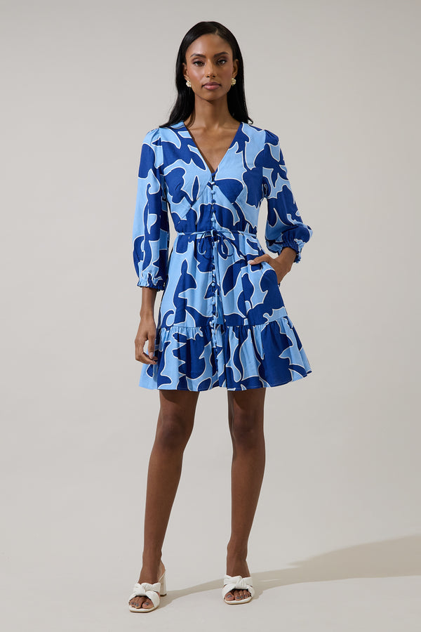 Sugarlips Briela Abstract Roana Mini Dress