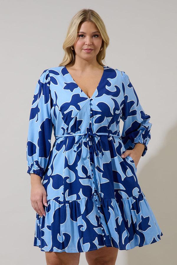 Sugarlips Briela Abstract Roana Mini Dress Curve