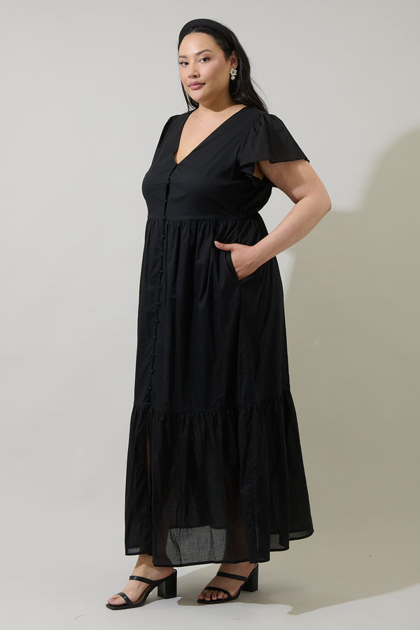 Sugarlips Brigid Blissa Button Midi Dress Curve