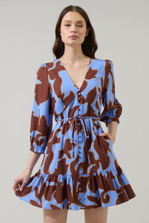 Sugarlips Briley Abstract Roana Mini Dress