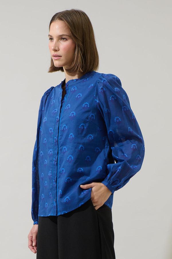 Sugarlips Briza Medallion Meddy Button Down Top