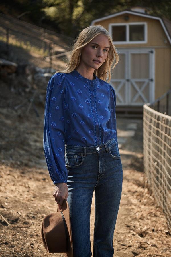 sugarlips Briza Medallion Meddy Button Down Top