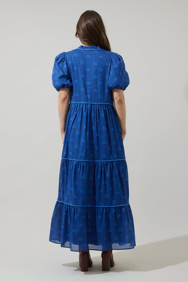 Sugarlips Briza Medallion Renley Tiered Maxi Dress