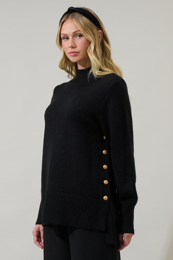 sugarlips Brussel Mock Neck Sweater