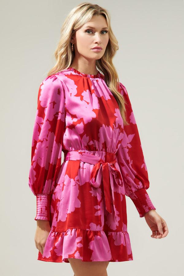 Sugarlips Burning Love Sevilla Satin Ruffle Dress