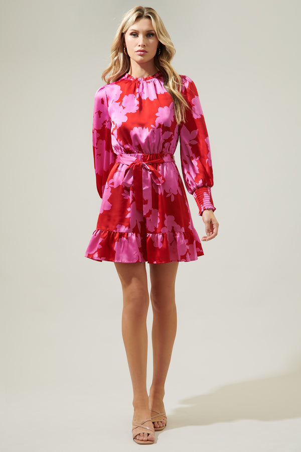 Sugarlips Burning Love Sevilla Satin Ruffle Dress