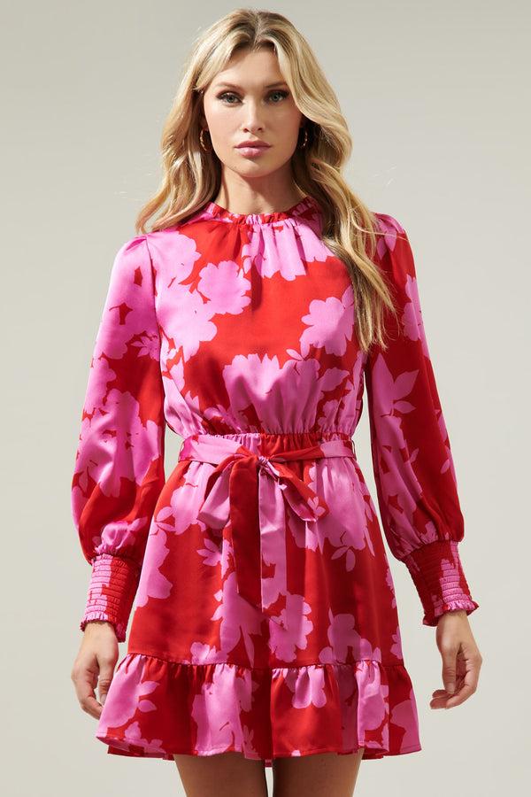 sugarlips Burning Love Sevilla Satin Ruffle Dress