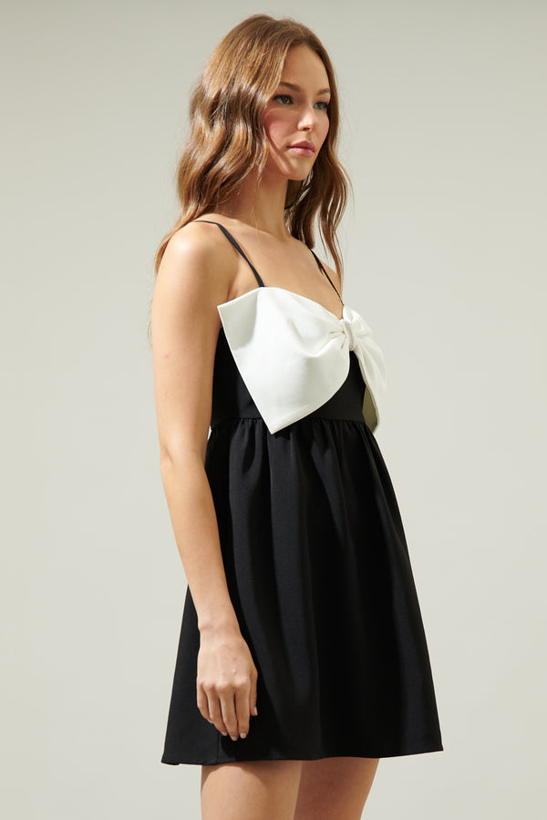 Sugarlips Cabello Bow Tie Babydoll Mini Dress