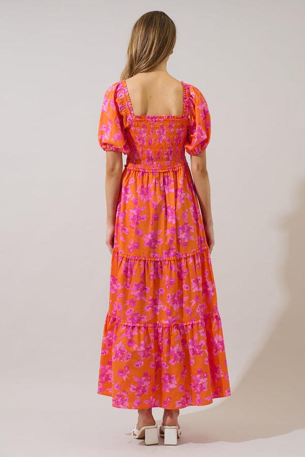 Sugarlips Cala Floral Alycia Smocked Maxi Dress