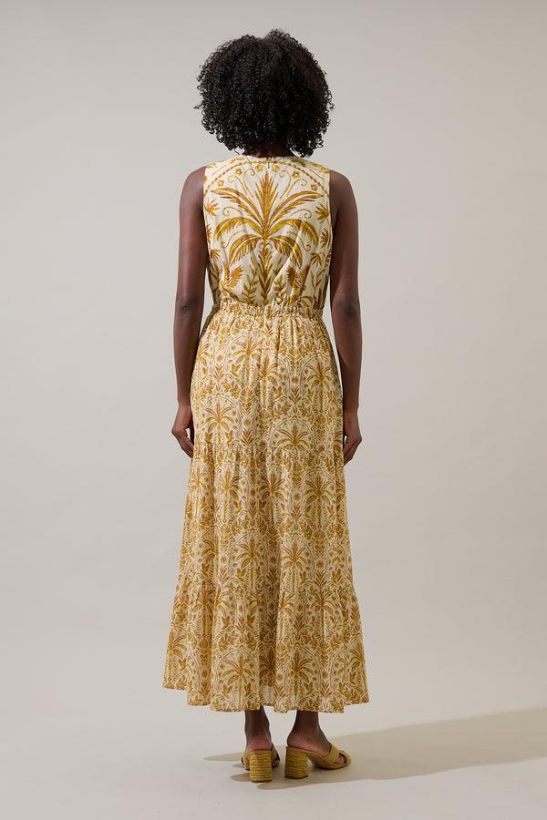 Sugarlips Calina Tropical Jivie Tiered Maxi Dress