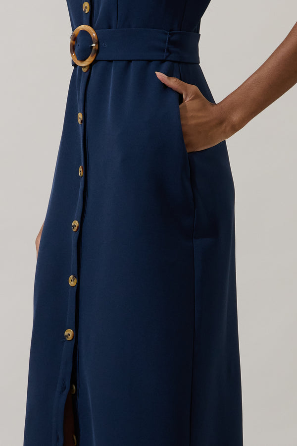 Sugarlips Camady Sleeveless Button Midi Dress