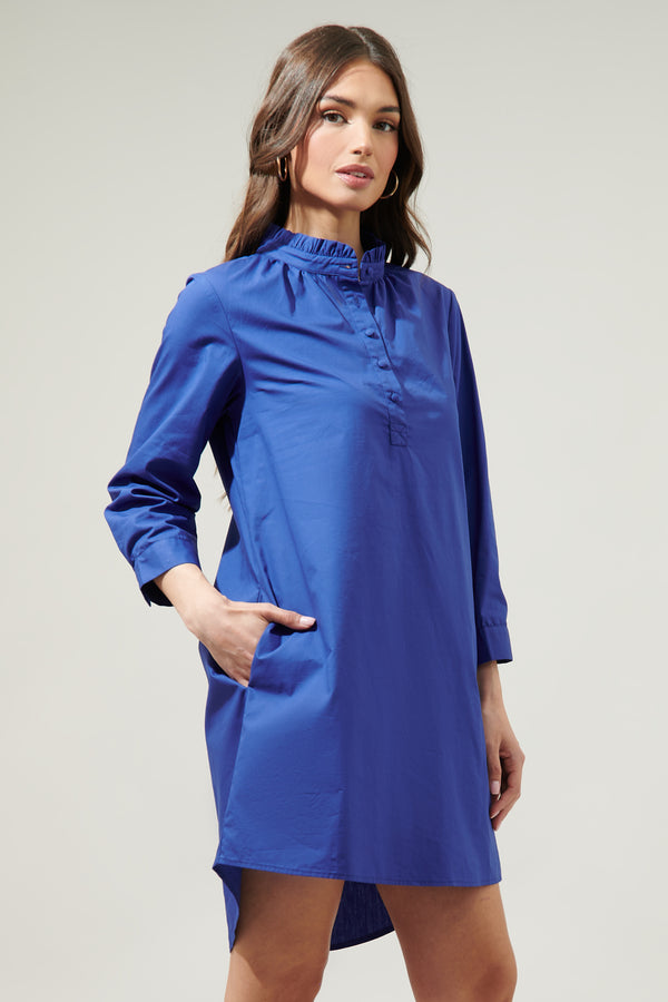 Sugarlips Camden Poplin Collared Shirt Dress