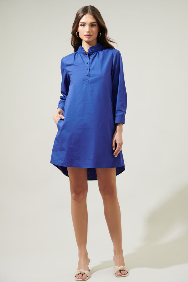 Sugarlips Camden Poplin Collared Shirt Dress